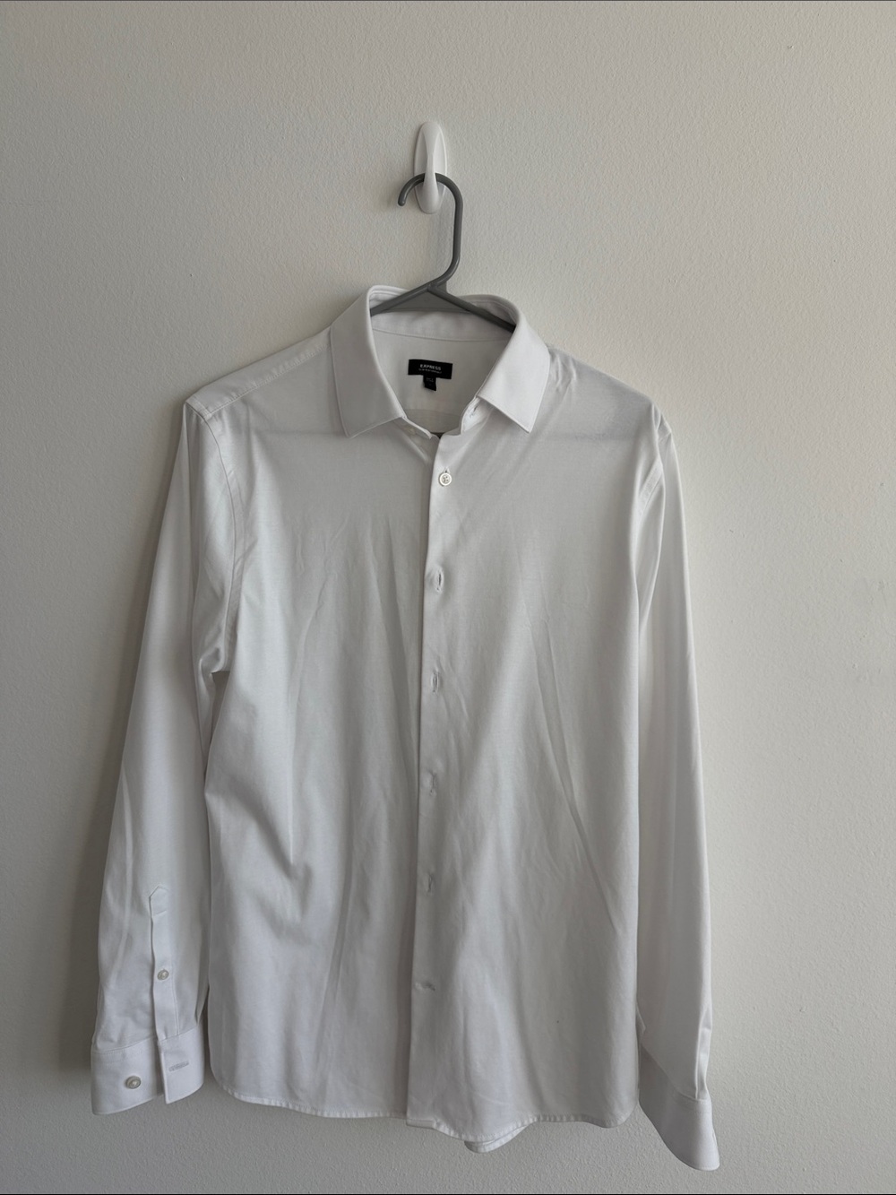 Express Men's White Dress Shirt - Button Front